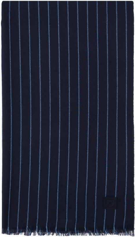 Photo: Salvatore Ferragamo Navy Pinstripe Scarf