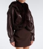 Retrofête Jia cropped leather jacket