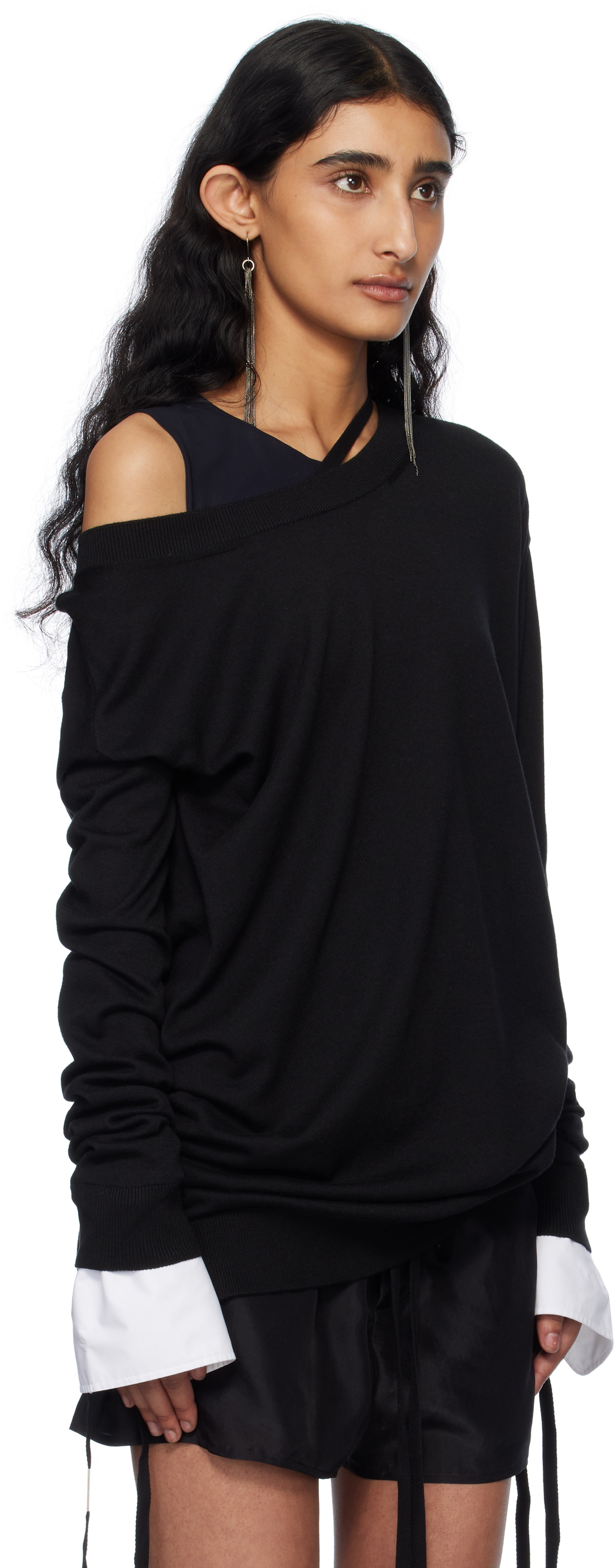 Ann Demeulemeester Black Helle High-Comfort Sweater