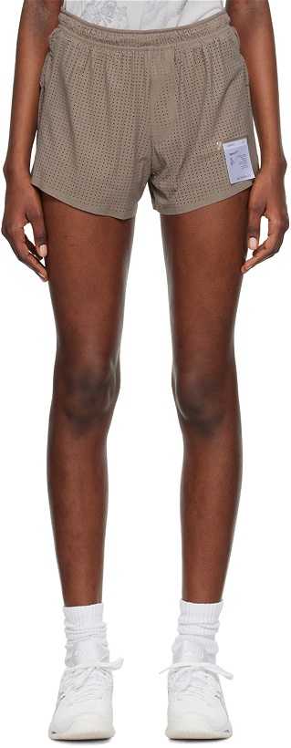 Photo: Satisfy Taupe Distance Shorts