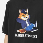 Maison Kitsuné Men's Dressed Fox Print Easy T-Shirt in Black