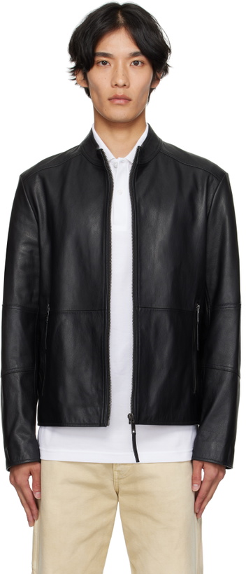 Photo: Hugo Black Slim-Fit Leather Jacket