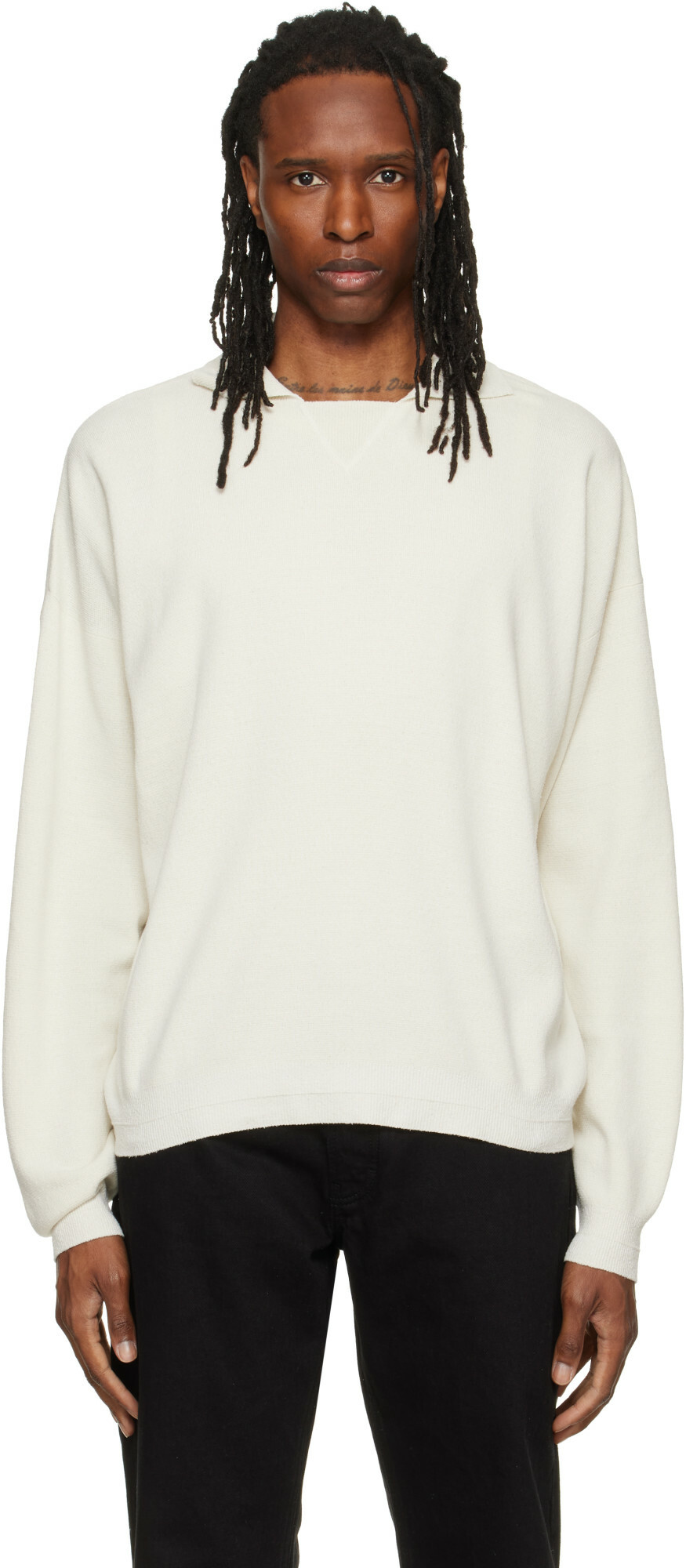Calvin Klein Collection Off-White Desmond Polo