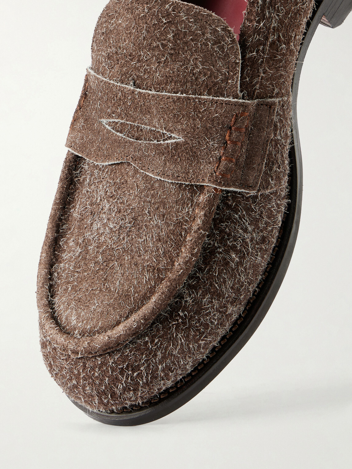 Grenson - Nate Suede Penny Loafers - Brown