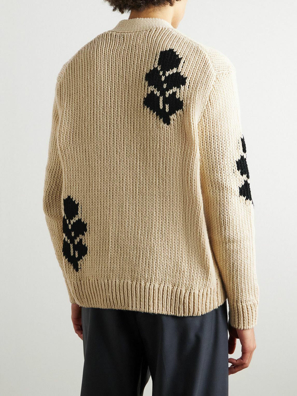 NN07 - Mika 6620 Recycled Intarsia-Knit Cardigan - Neutrals NN07