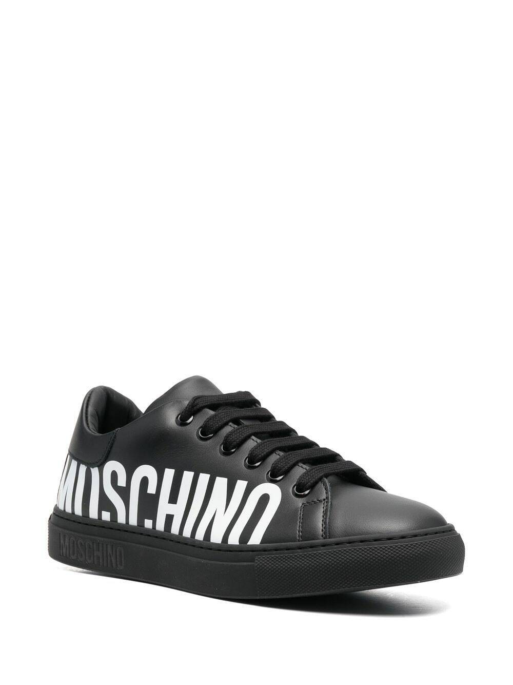 MOSCHINO - Leather Sneakers Moschino