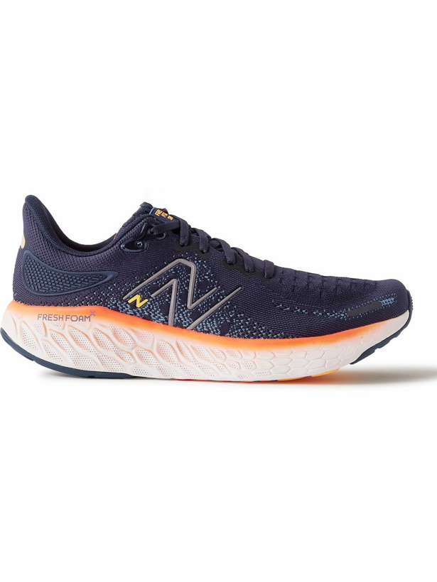 Photo: New Balance - Fresh Foam 1080 V12 Rubber-Trimmed Hypoknit Running Sneakers - Blue