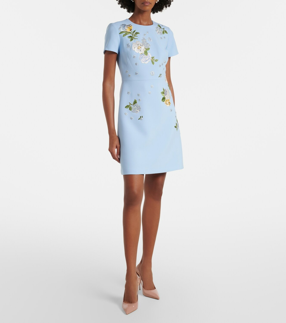 Carolina Herrera Floral embroidered minidress