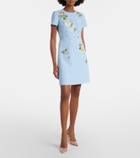 Carolina Herrera Floral embroidered minidress