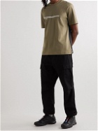 AFFIX - Intel Panelled Logo-Print Organic Cotton-Jersey T-Shirt - Green