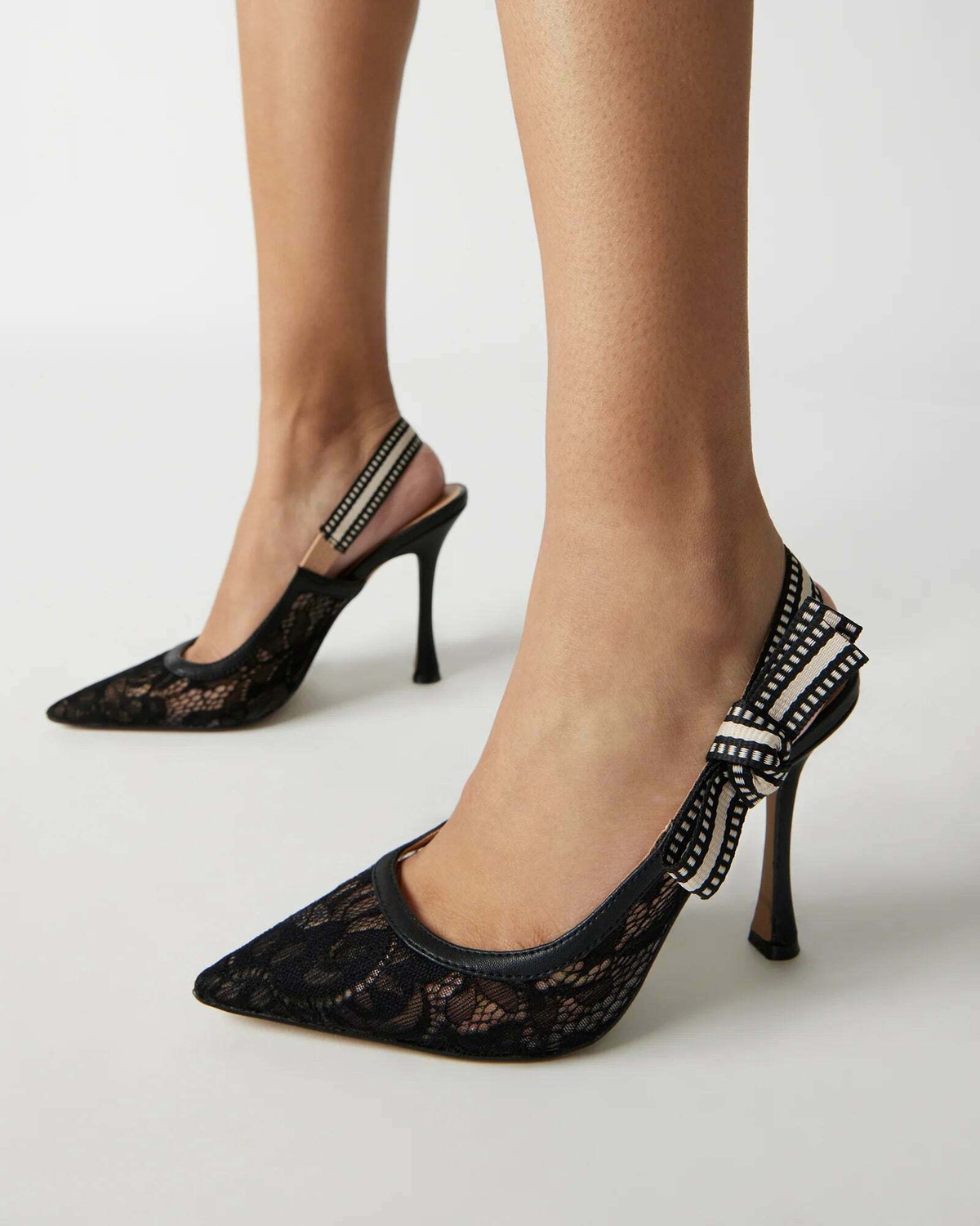 Steve Madden Bri Heels in Black Fabric