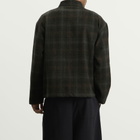 YMC Men's Wool Check PJ Overshirt in Brown Multi
