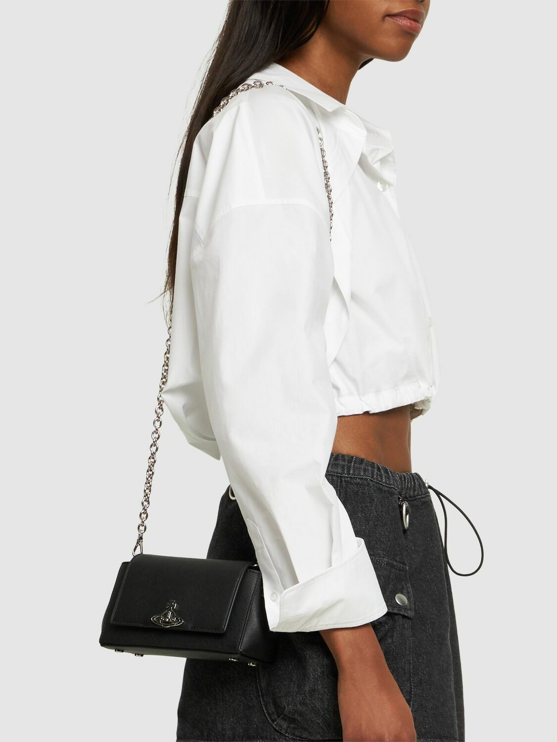 ショルダーバッグ・ポシェット VIVIENNE WESTWOOD SMALL PURSE SHOULDER BAG IN FAUX LEATHER Vivienne Westwood Vivienne Westwood Hazel Faux Leather Small