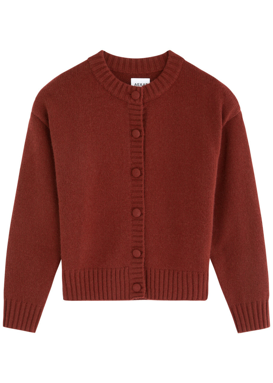 Aexae Cashmere Cardigan Dark Red