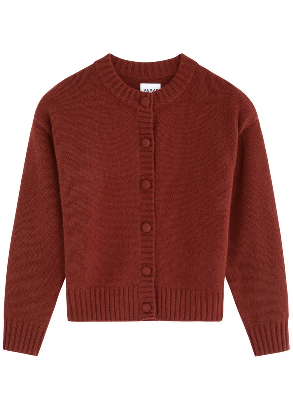 Photo: Aexae Cashmere Cardigan Dark Red