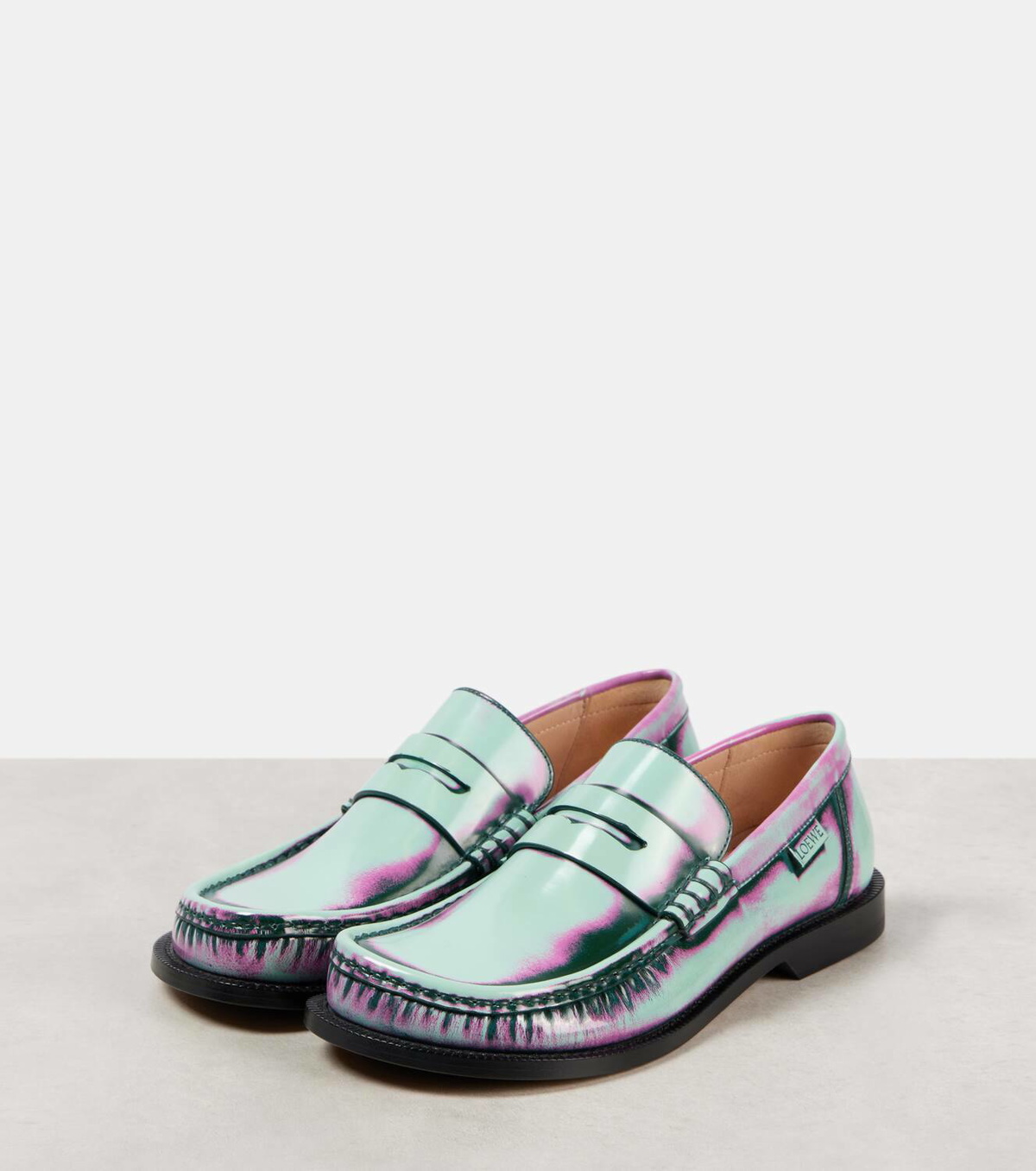 Loewe Campo leather penny loafers