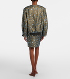 Jacques Wei Floral sequined pencil skirt