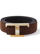 Tod's - 3.5cm Suede Belt - Brown