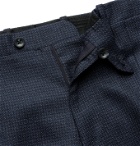 Kiton - Micro-Checked Cashmere Suit Trousers - Blue