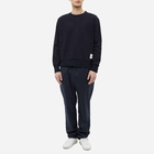 Thom Browne Men's Grosgrain Loopback Crew Sweat in Navy