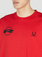 Raf Simons x Fred Perry - Printed Long Sleeve T-Shirt in Red