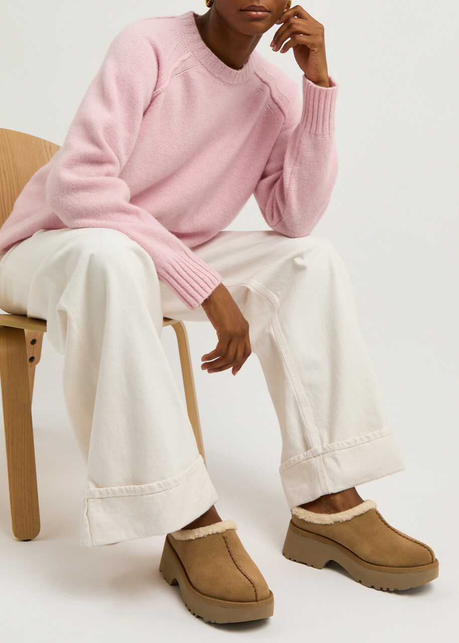 Ugg New Heights Cozy 50 Suede Clogs Tan Ugg