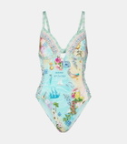 Camilla Embellished printed swimsuit