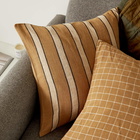 Ferm Living Stripe Cotton Cushion in Brown