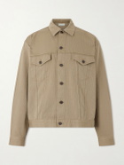 A.PRESSE - Silk and Cotton-Blend Piqué Jacket - Neutrals