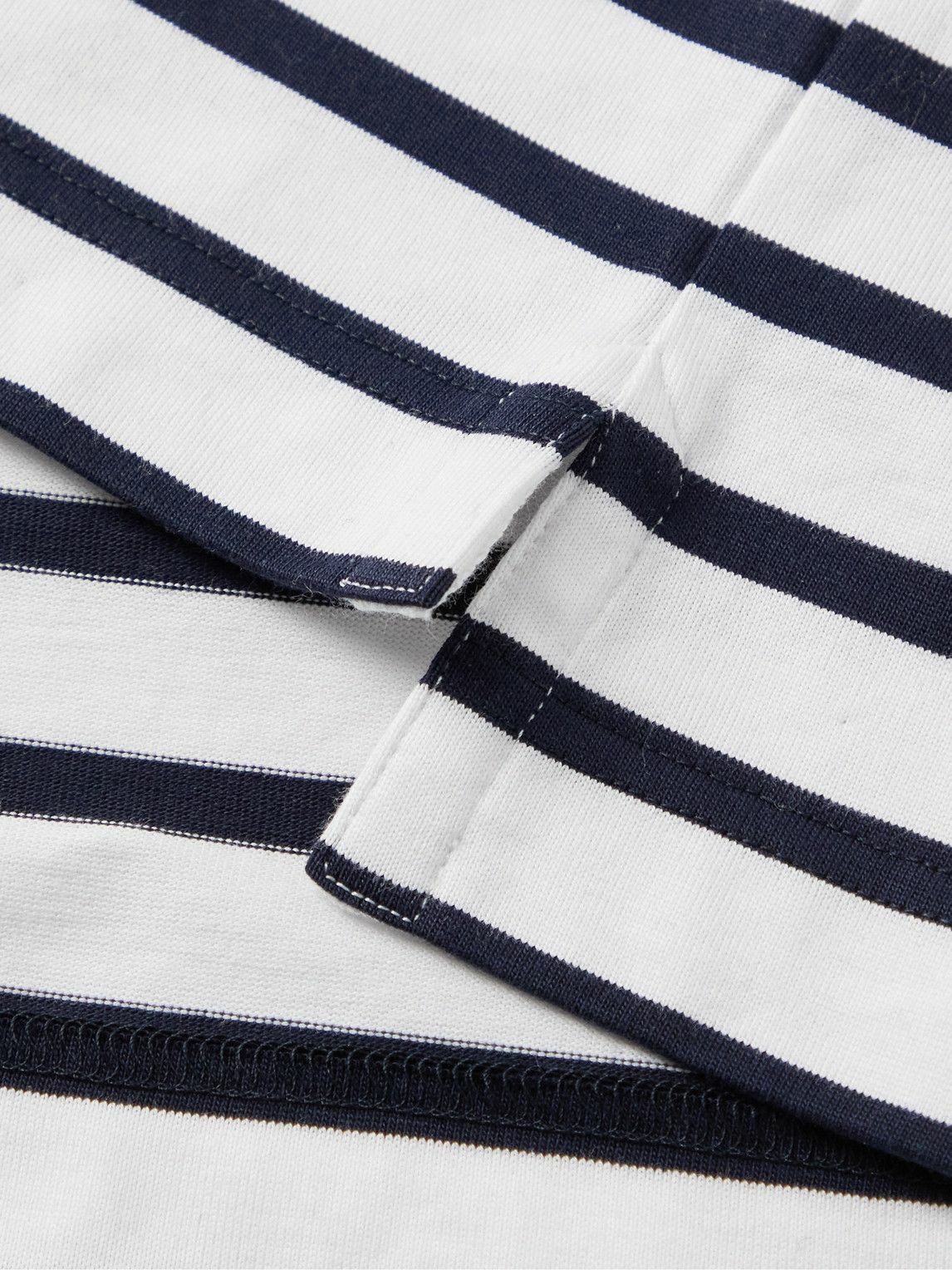 Loro Piana - Striped Cotton-Jersey T-Shirt - Blue Loro Piana