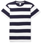 Velva Sheen - Striped Cotton-Jersey T-Shirt - Blue