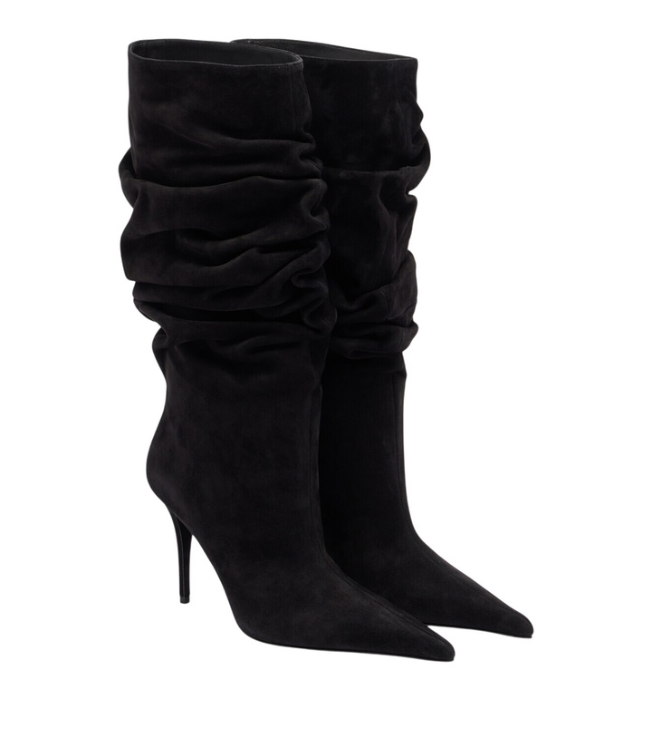 Photo: Amina Muaddi Anok suede mid-calf boots