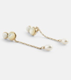 Chloé Darcey brass and pearl earrings