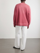 LOEWE - Anagram-Embroidered Cotton-Jersey Sweatshirt - Red