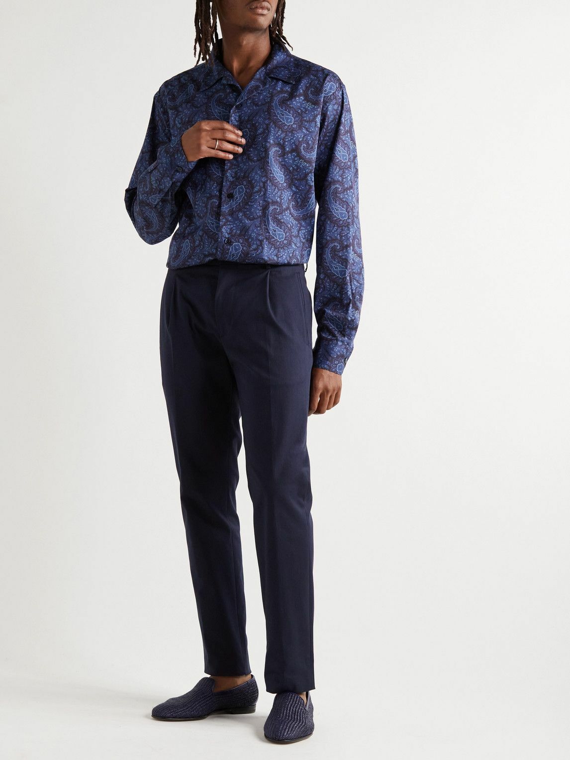 ETRO paisley-print cotton shirt - Blue