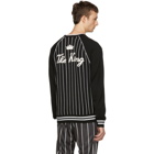 Dolce and Gabbana Black and White Striped The King Sweater