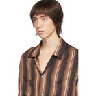 Our Legacy Brown Striped Heusen Shirt