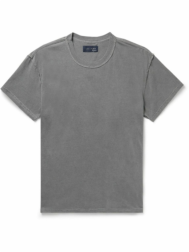 Photo: Les Tien - Inside Out Garment-Dyed Cotton-Jersey T-Shirt - Gray