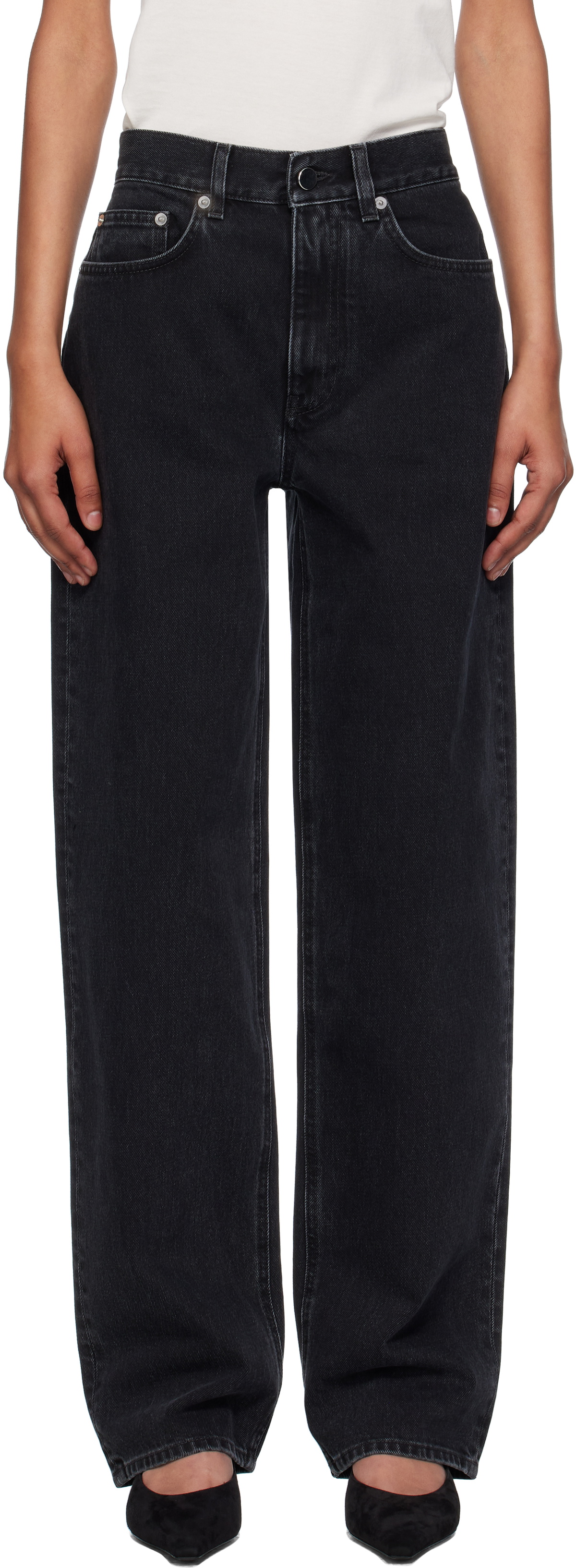 Loulou de Saison Black Samur LDS Straight Leg Jeans