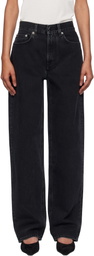 Loulou de Saison Black Samur LDS Straight Leg Jeans