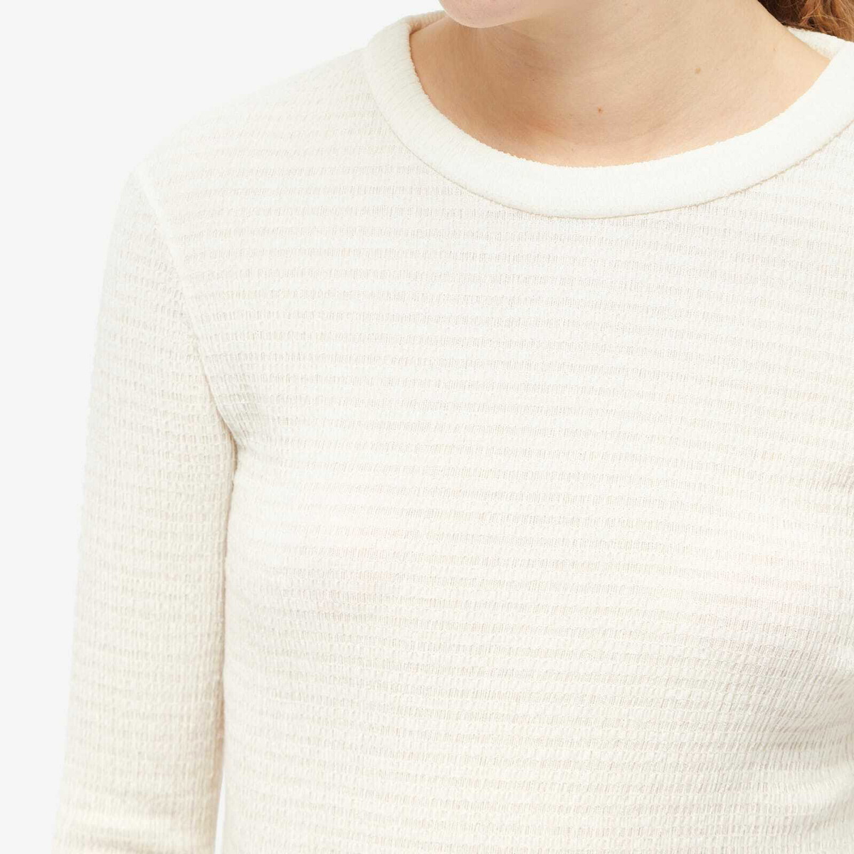 Jil Sander Women's Long Sleeve Crinkle Top in Raw Cotton Jil