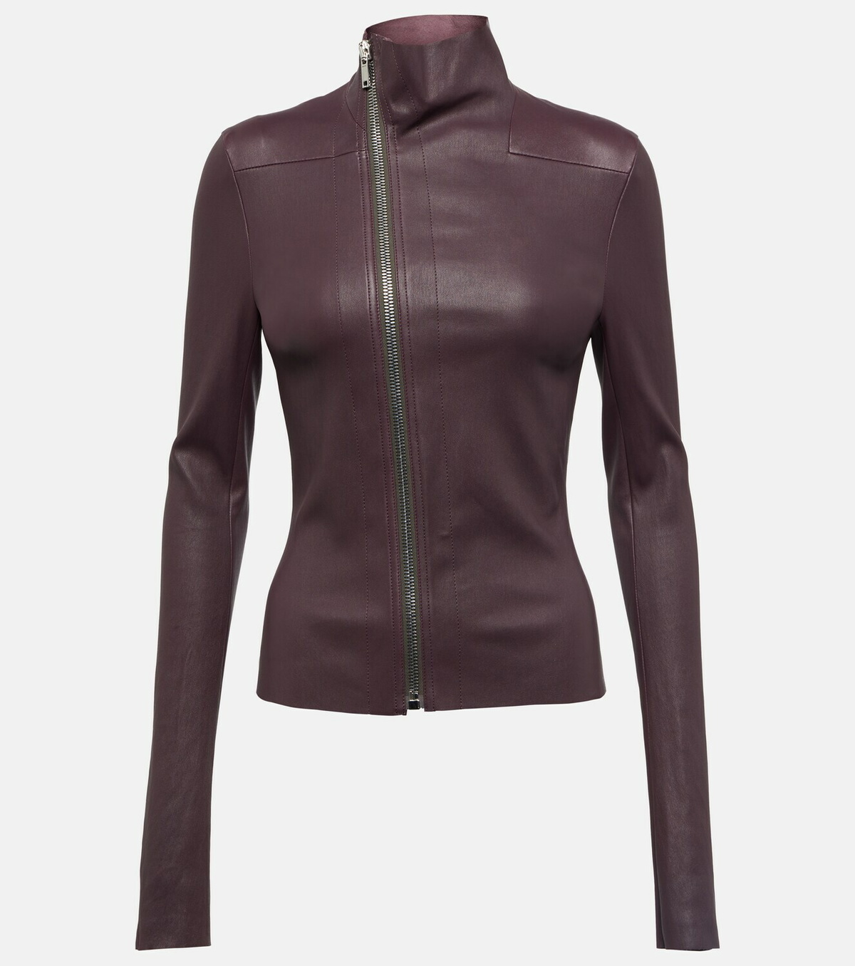 Hollywood cupro-blend wrap jacket in brown - Rick Owens