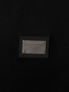 DOLCE & GABBANA - Logo Plaque Cotton Jersey Zip Sweatshirt