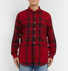 Engineered Garments - Button-Down Collar Checked Cotton-Flannel Shirt - Men - Red