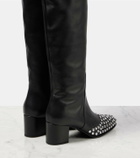 Alaïa 60 studded leather over-the-knee boots