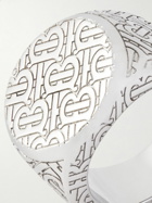 Burberry - Monogrammed Palladium-Plated Signet Ring - Silver