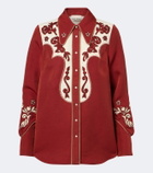 Alémais Duke embroidered wool-blend shirt