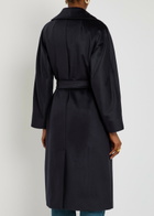 Weekend Max Mara Resina Belted Wool-blend Coat Navy