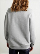 LOEWE - Logo-Embroidered Cotton-Jersey Sweatshirt - Gray