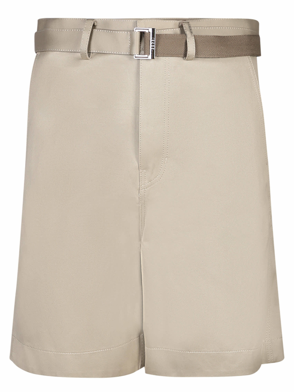Sacai - Carhartt WIP Wide-Leg Belted Cotton-Canvas Shorts